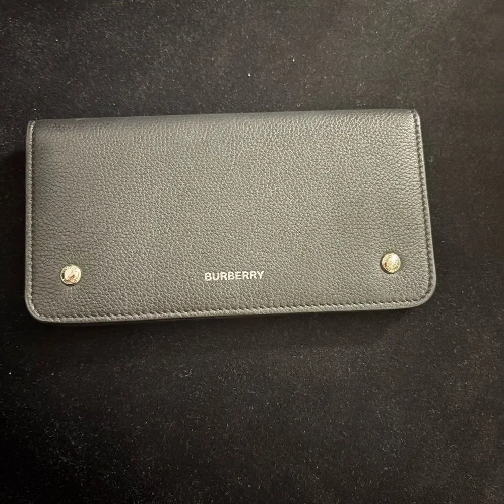 Brand new Burberry Black Leather Wallet/ check holder/ card holder